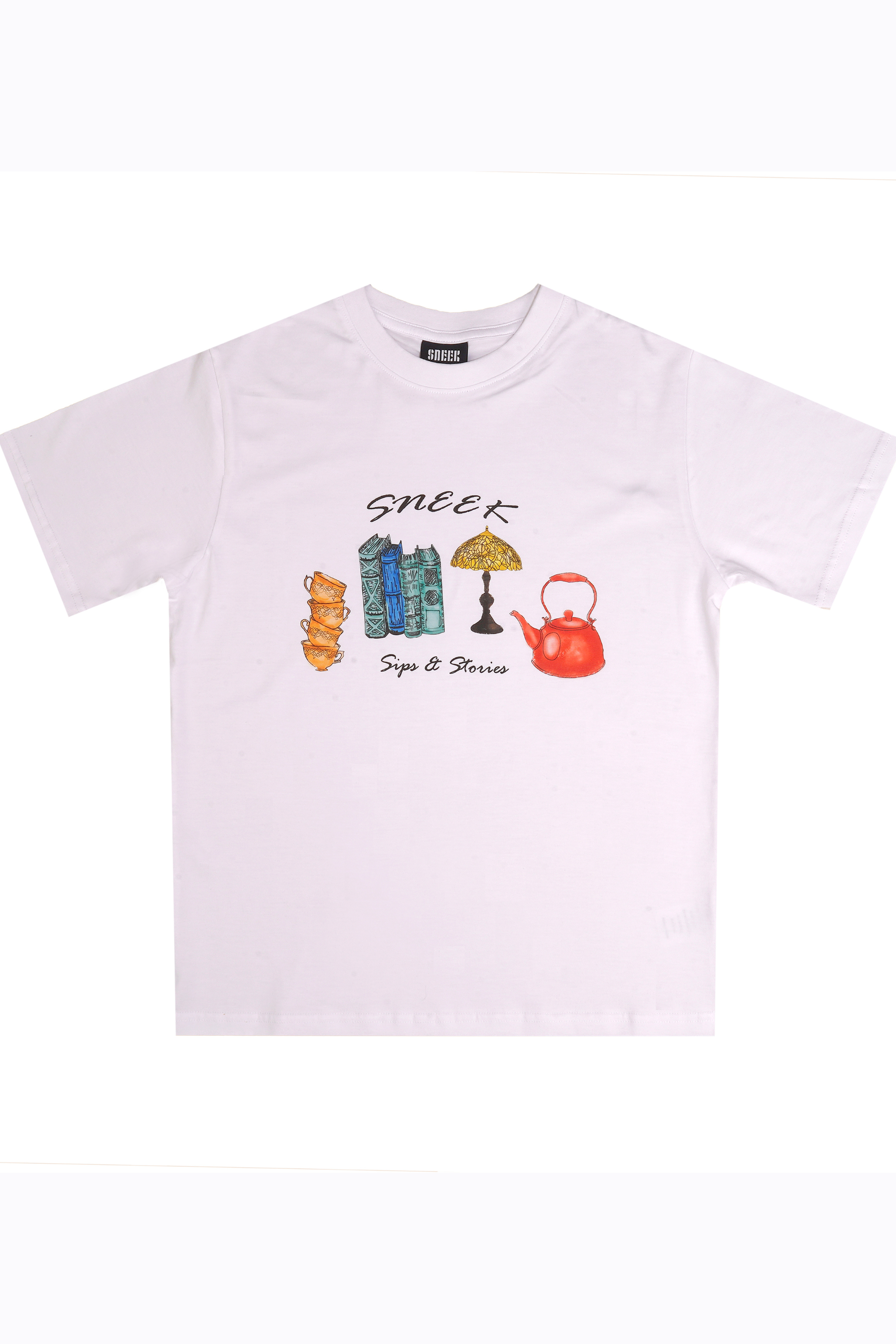 Sips & Stories Tee – White