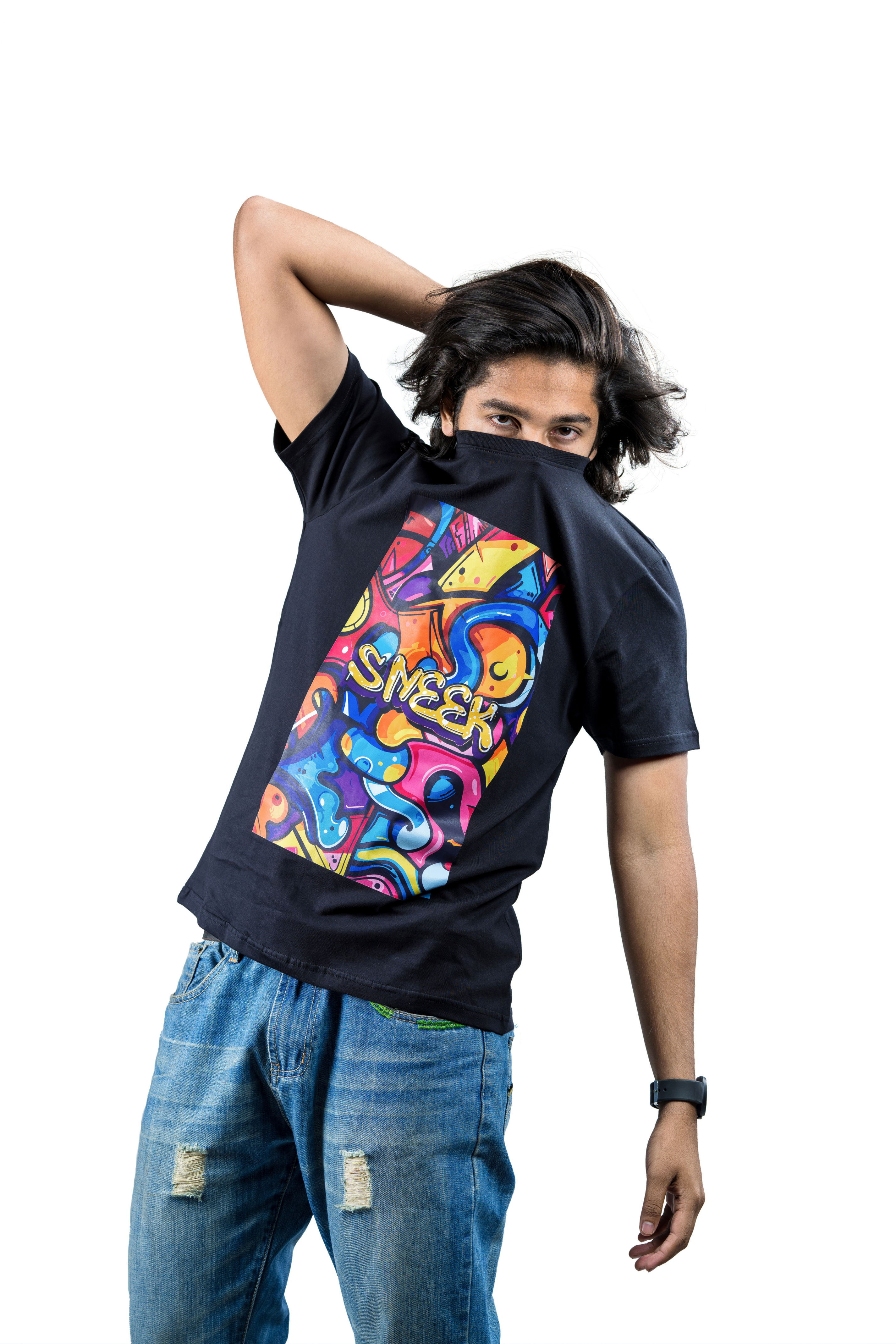 Sneek Graffiti Vibe Tee- Black Tee