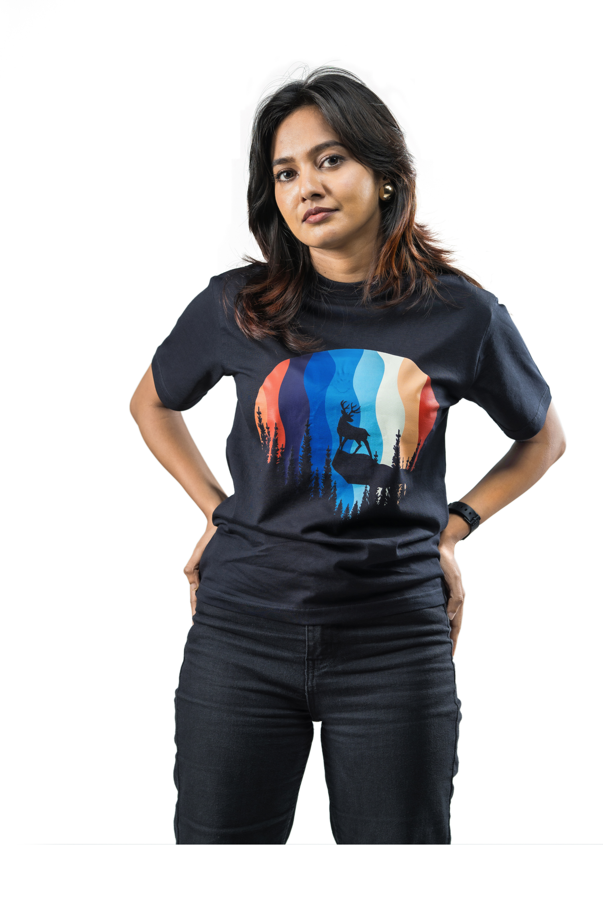 Wilderness Vibes Graphic Tee – Black Women's